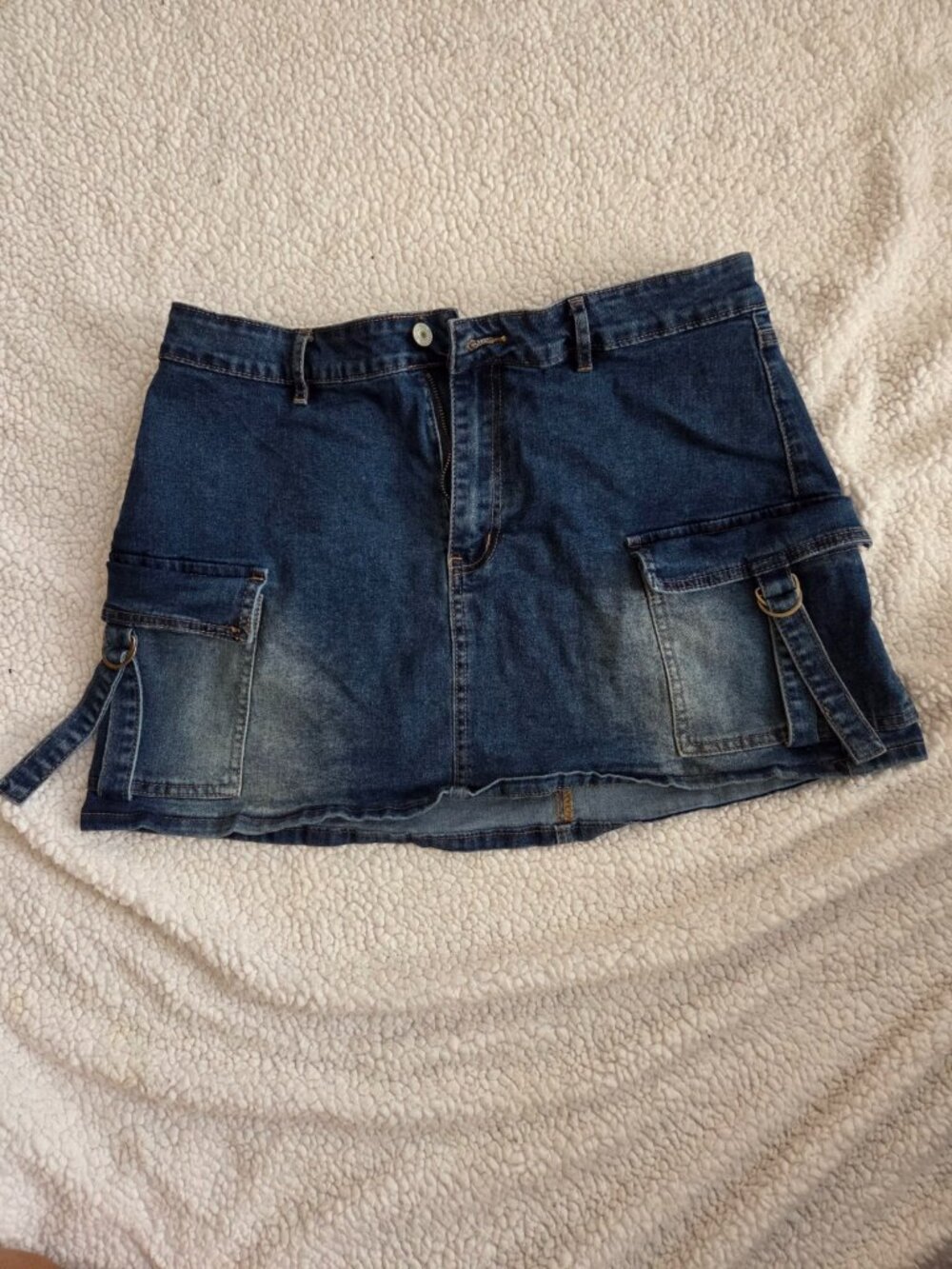 Project Rebel Denim Cargo Mini Skirt XL Y2K Utility